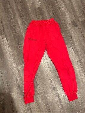 Pangaia Red Elastic Waist Jogger Pants